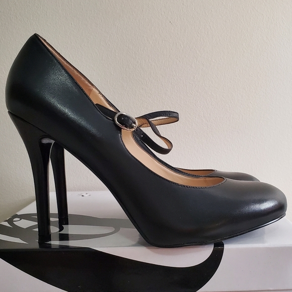 Nine West Shoes - Nine West Msknoitall Black Leather Mary Jane Pump